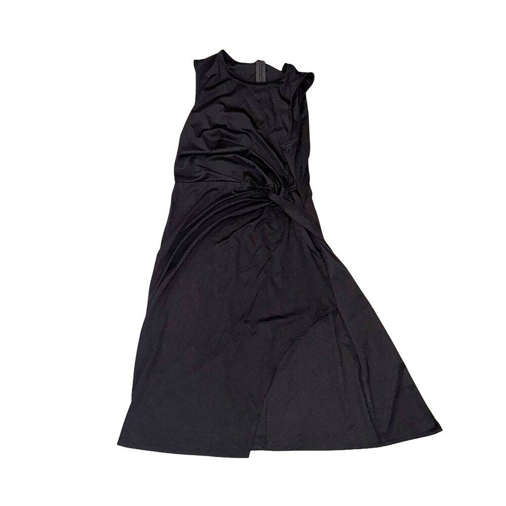 Golden Vision Black Sleeveless Midi Dress